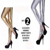 Metallic Tights For Her Pack Of 2
